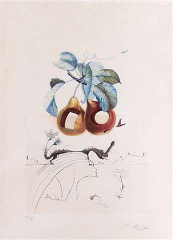 SALVADOR DALÍ Two prints from Floridali (Les Fruits).